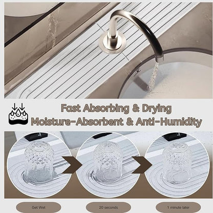 Diatomite Faucet Mat for Kitchen Sink
