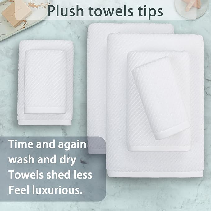 VOOVA & MOVAS White Towels Bathroom Sets