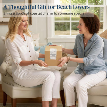 Ovimyne Coastal Tissue Box Cover Wooden Retro with Sliding Bottom Panel Beach Decor for Bathroom Bedroom Living Room,Starfish Decor Suitable for Coastal Gifts Beach House Gifts