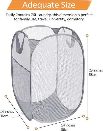 Durable Collapsible Laundry Baskets, Foldable Laundry Hamper