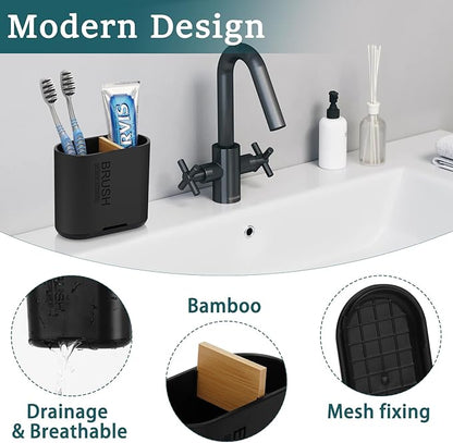 Toothbrush and Toothpaste Holder