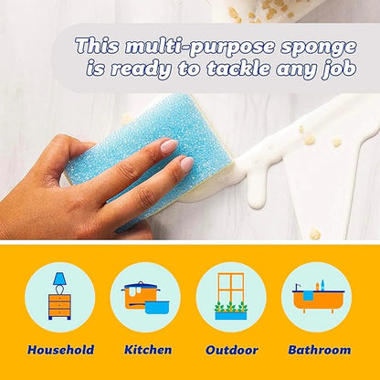 Scrub Daddy Extra Large Sponge Daddy - Bulk Kitchen Sponges for Cleaning Different Rooms & Surfaces - Dual-Sided Dish Scrubber with FlexTexture Foam (18 Count)