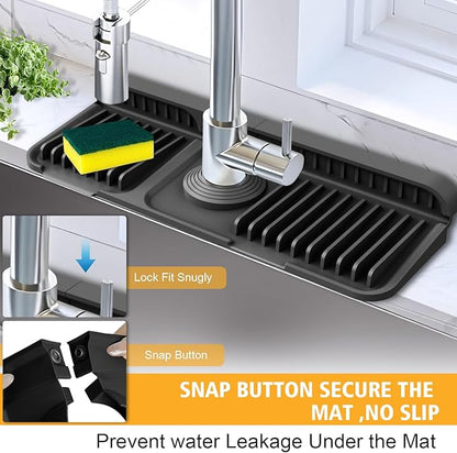 14.6-Inch Kitchen Sink Splash Guard Mat | 7° Slope