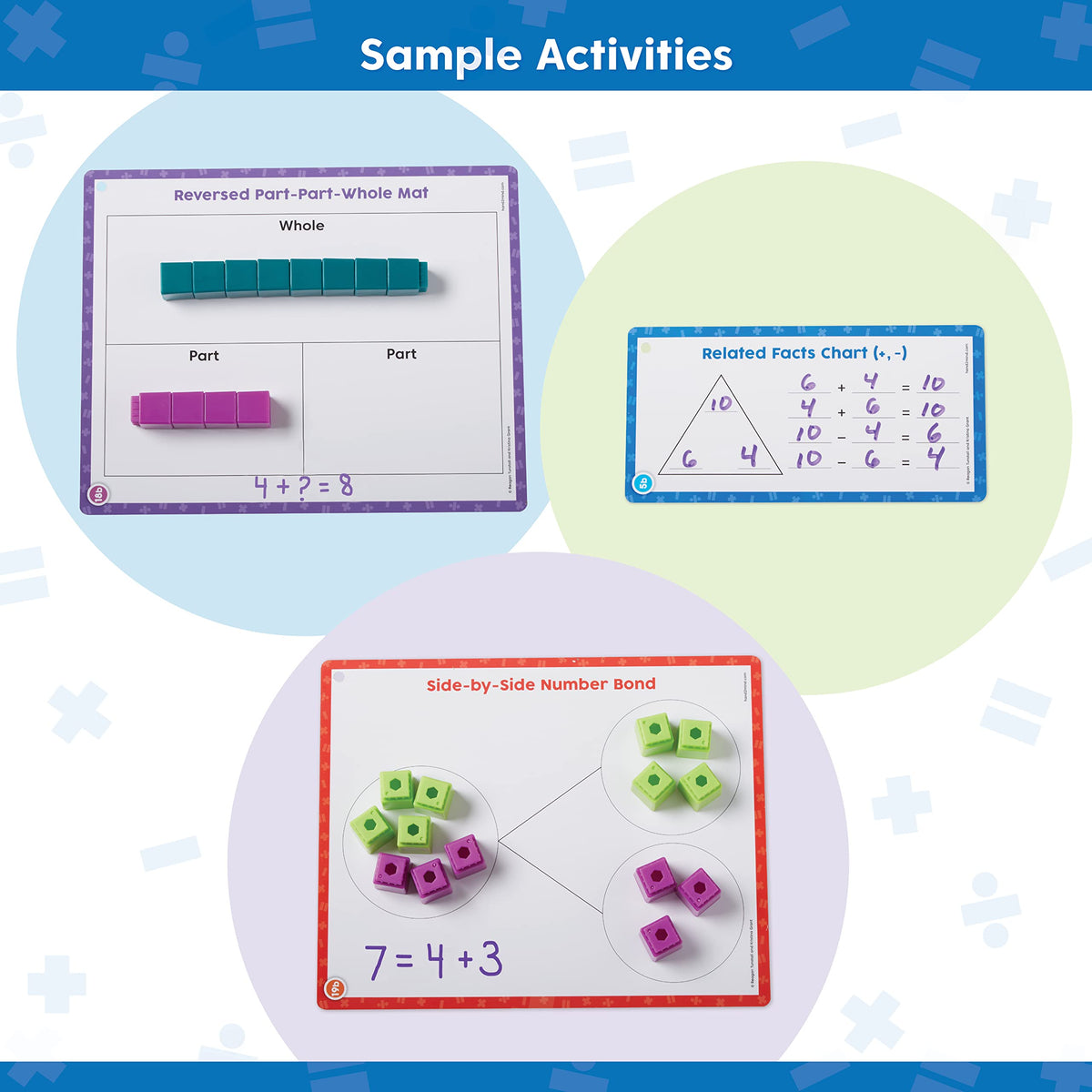 Reagan Tunstall & Kristina Grant hand2mind Small Group Math Sets - K-1, Math Manipulatives - Base Ten, RekenRods, Pattern Blocks, Attribute Blocks, Two Color Counters
