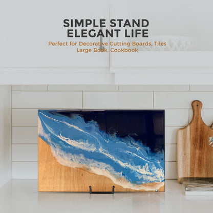 TR-LIFE 3 Pack 8 Inch Large Plate Stands for Display - Plate Holder Display Stand + Metal Frame Holder Stand for Picture, Book, Decorative Plate, Platter, Photo Easel