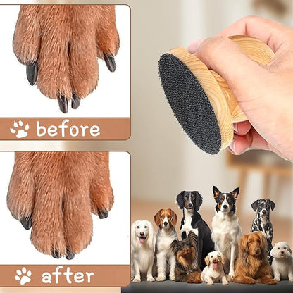 DAUNZMR Dog Nail File with 4 Pcs Replaceable Sandpaper, Nail Grinder Board for Dogs & Cats