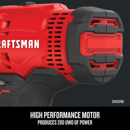 CRAFTSMAN V20 MAX Cordless Drill Driver and Impact Driver Set, Power Tool Set with 2 Batteries and Charger, LED Work Light, 2 Bits, Bag (CMCK200C2)
