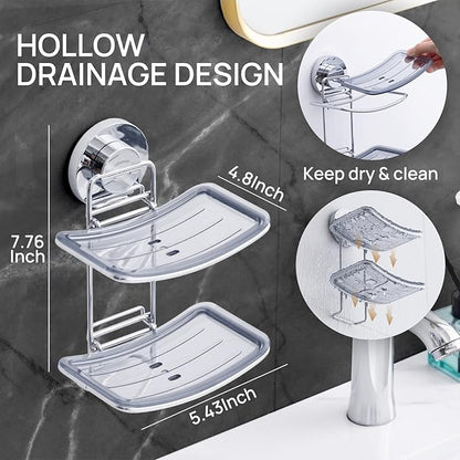 LEVERLOC Soap Dish Holder Suction Cup