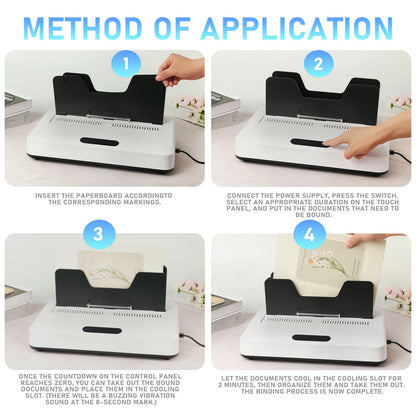 Thermal Binding Machine, Digital Touch Panel with 10 Thermal Binding Covers, No Preheat Time, 500 Sheet Capacity – Electric Book Binder for A4/A5/Letter Size Documents, Office, School & Home Project