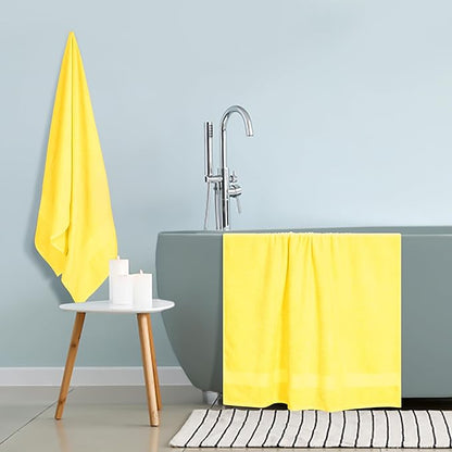 GLAMBURG Premium Cotton Oversized 2 Pack Bath Sheet 35x70-100% Pure Cotton