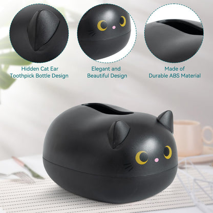 Cat Tissue Dispenser, Cartoon Toilet Paper Holder Cat Paper Dispenser Box Tissue Box with 2 Toothpick Holder for Car Home Bathroom Kitchen Office