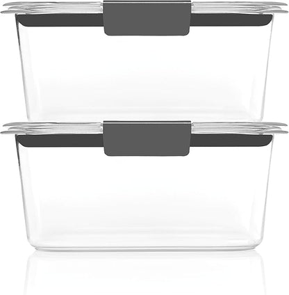 Rubbermaid Brilliance BPA-Free Food Storage Containers, Medium Deep, 4.7 Cup
