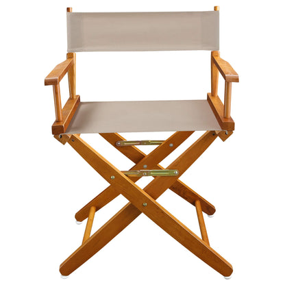 American Trails Extra-Wide Premium 18" Director's Chair Mission Oak Frame with Natural Canvas