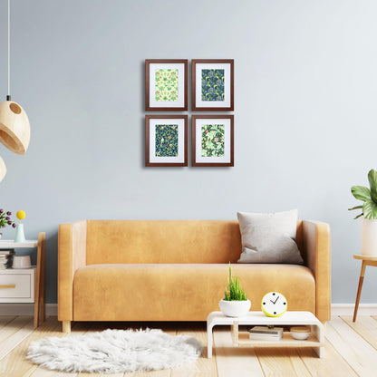 DEKWINN 8x10 Picture Frame Set of 4 Made of Solid Wood Photo Frame with Real Glass for Pictures 5x7 with Mat or 8x10 Without Mat, Wall Gallery or Tabletop display Picture Frames, Brown