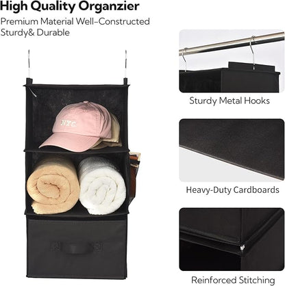 GRANNY SAYS 6-Shelf Hanging Closet Organizers and Storage, Separable to 2 Pack