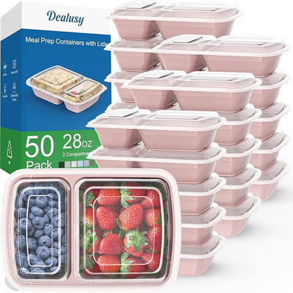 50 Pack 28 oz Meal Prep Containers Reusable