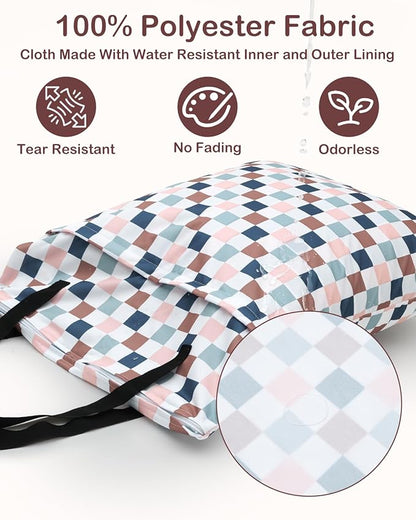 ALVABABY 2 Pack Large Wet Dry Bag Waterproof Hanging Cloth Diaper