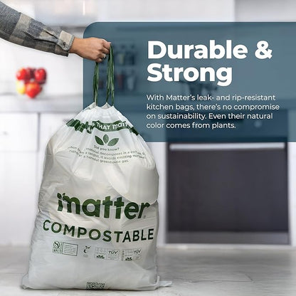 Matter Compostable 13 Gallon Tall Kitchen Trash Bags