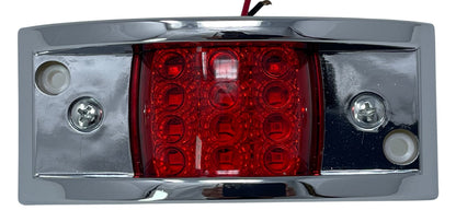 All Star Truck Parts 12LED Rectangular Clearance Side Marker Light, Surface Mount, 4-4/5in, Plastic, 4 PACK