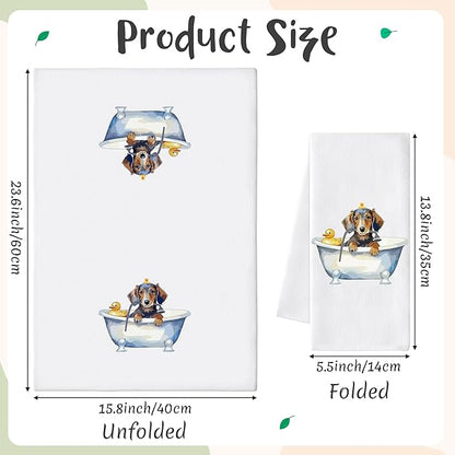 GROBRO7 Funny Dachshund Hand Towel