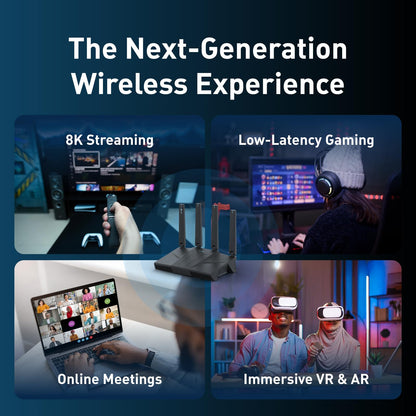GL.iNet GL-BE6500 (Flint 3e) WiFi 7 Router, High-Speed WiFi Router for Wireless Internet w/VPN, 5 x 2.5G Ethernet Port for Fiber Optic Modem, Long Range Large Home, Business & Gaming Computer Routers