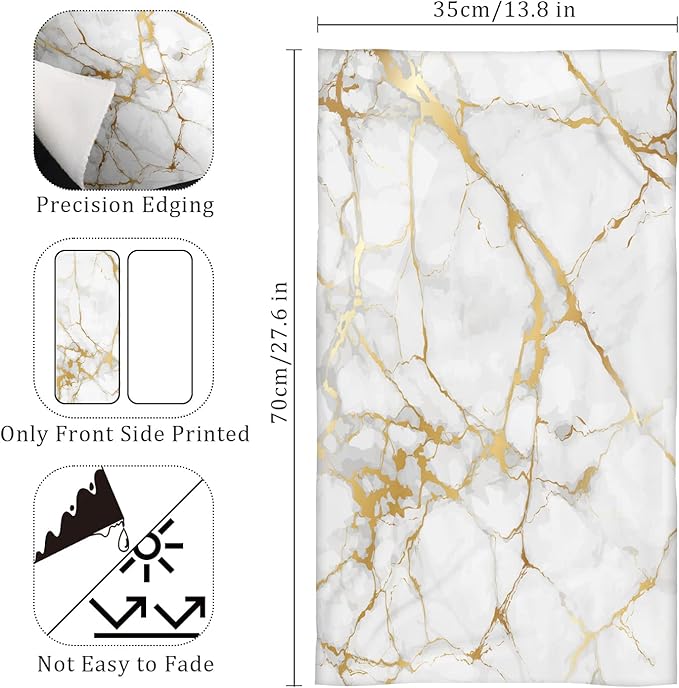 HAISUKA Gold and White Hand Towels