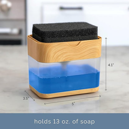 S&T INC. Dish Soap Dispenser and Sponge Holder