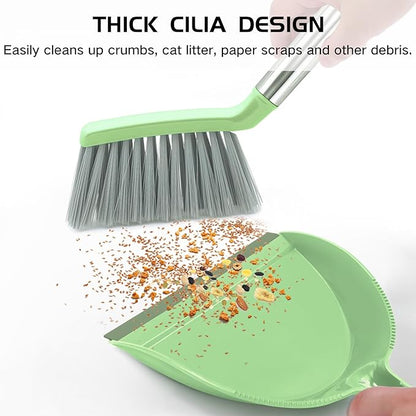 NACENA Mini Broom and Dustpan Set, Small Dust Pan and Brush Set