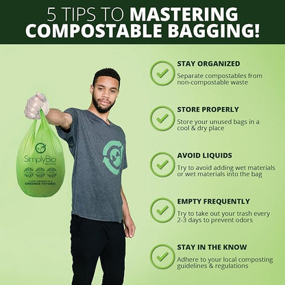 Simply Bio 3 Gallon Compostable Trash Bags Liners