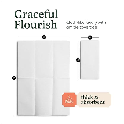 400-Pack BloominGoods Disposable Bathroom Napkins | Linen-Feel Guest Towels |
