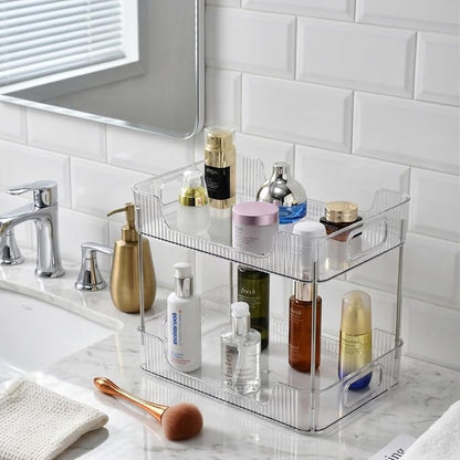 3 Tier Bathroom Counter Organizer, Bathroom Counter Shelf, Vanity Organizer Countertop, Skin Care Organizer, Makeup Perfume Organizer for Bathroom Tray, Cosmetic, Dresser, Kitchen