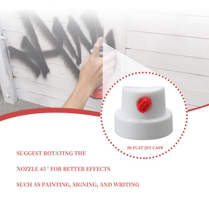 AOQIVIS Montana Cans Flatjet Cap Wide Spray Paint Nozzles for Spray Cans,Pack of 20 Graffiti Art Supplies Montana Caps red