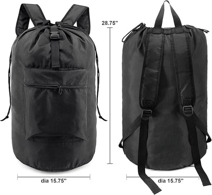 BeeGreen Laundry Bag Backpack w Adjustable Shoulder Straps College Dorm