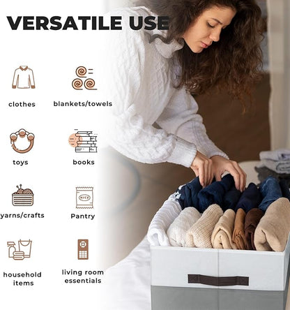 Criusia 6 Pack Clothes Bins for Organization
