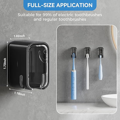 Toothbrush Holders for Bathroom【Innovation Single Slot Design】 2PCS Toothbrush