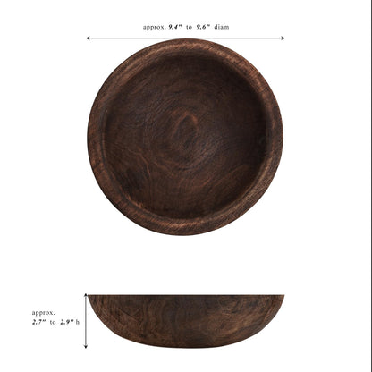 RUIRUICO Wooden Decorative Bowl, Farmhouse Centerpiece(Brown)