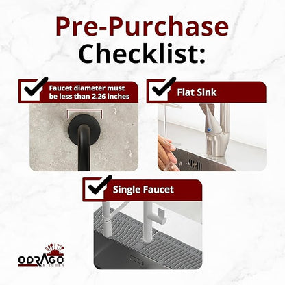 ODRAGO Silicone Kitchen Sink Splash Guard