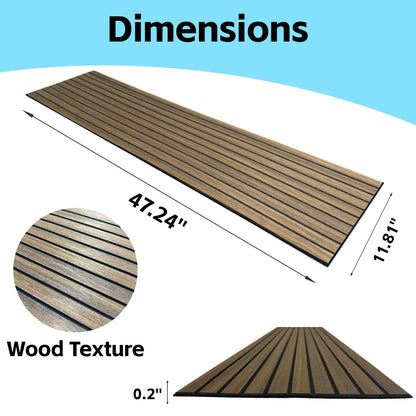 Modern Self-Adhesive Wood Slat Wall Panels, Peel and Stick Wooden Design, Decorative Wall Covering, 8-Pack 47.24x11.81in. Natural Wood Surface(Dark Walnut)