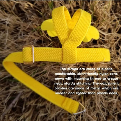Adjustable Bird Harness with Elastic Leash, Pet Parrot Harness and Leash, Adjustable Training Design Anti-Bite, Bird Nylon Rope with Cute Wing for Conure (Deep Green,Sulphur-Crested Cockatoo)