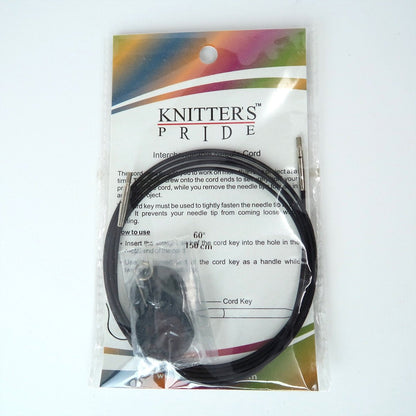 Knitters Pride Interchangeable Black Cord Variety Pack - 6 Common Sizes, 16, 24, 32, 40, 47, 60