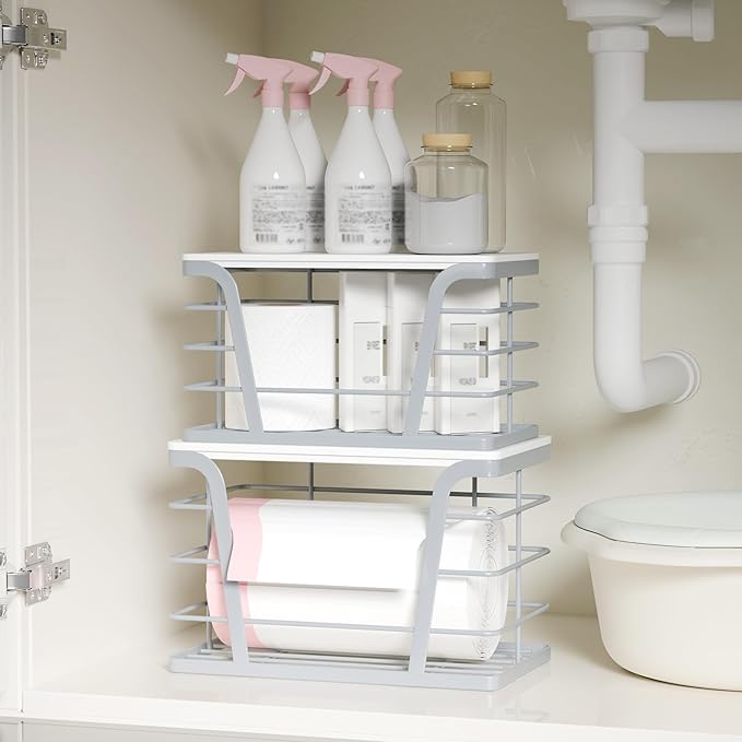 2 Pack Gray Trash Bag Organizer