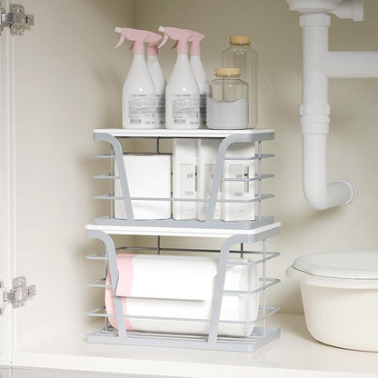 2 Pack Gray Trash Bag Organizer