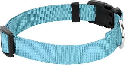 Country Brook Petz - Everyday Nylon Dog Collar and Leash - 10+ Cool Colors (3/8 Inch, 3XS, Ocean Blue)
