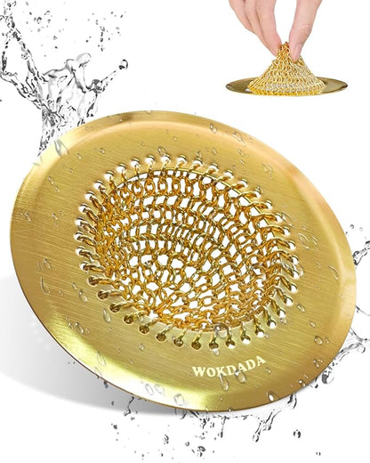 Gold Sink Strainer, Reversible Mesh Sink Strainer