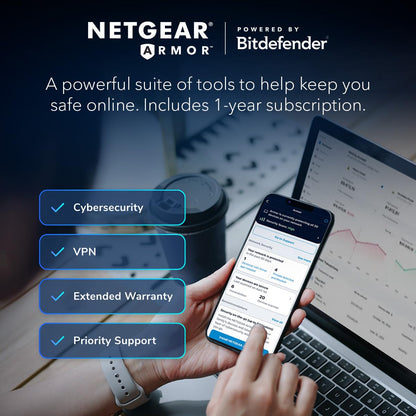 NETGEAR Nighthawk Tri-Band WiFi 7 Router (RS700S) - Router Only- BE19000 Wireless Speed (up to 19 Gbps) – 10 Gig Internet Port - Covers up to 3,500 sq. ft. – 1-Year Armor & Free Expert Help