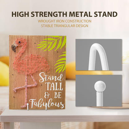 LIONWEI LIONWELI White Decorative Plate Stand Holder Picture Frame Stand Easel Display Stand