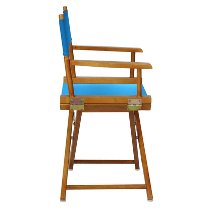 Casual Home 200-55/021-27 Director's Chair Canvas 18" - Classic Height Honey OakFrame/Turquoise