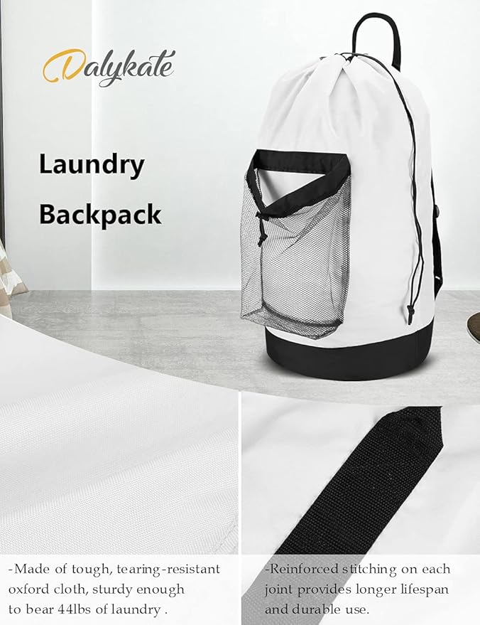Dalykate Backpack Laundry Bag, Laundry Backpack