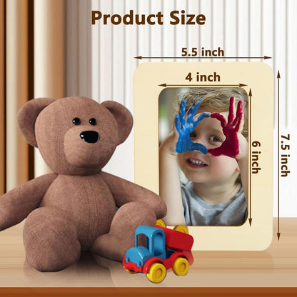 Oungy Craft Picture Frames 40 Pcs, 4 x 6 Style Paintable Wooden Frame Blanks, Natural Plywood Photo Frames for Classroom Crafts, Party Tables, DIY Decor