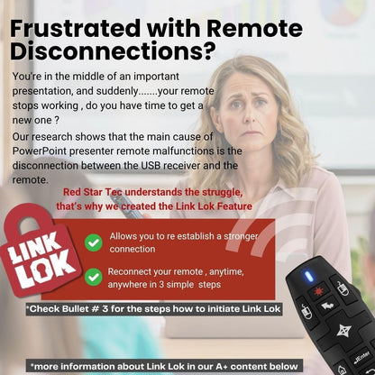 PR-820 Presentation Clicker for Mac – Smartboard Remote PowerPoint Clicker with Laser Pointer & Air Mouse, Compatible with Keynote, Google Slides, MacBook & PC
